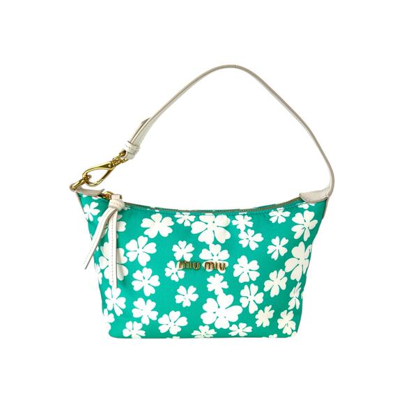 Miu Miu Spirit Flower Nylon Pochette Bag - Picture 1 of 8